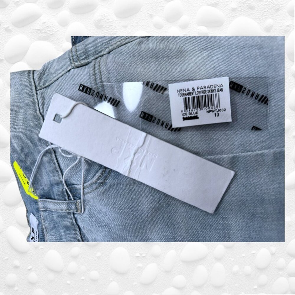 👖 Nena X Pasedena Tournament Low Rise Skinny Jeans - NWT 👖 - Picture 5 of 7